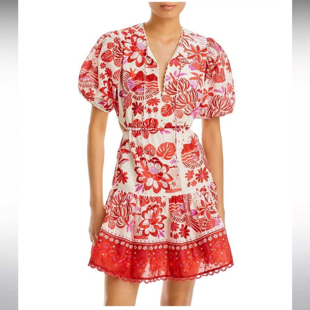 Farm Rio Rio Tiles Mini Dress Sz L